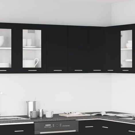 vidaXL Armario colgante "Lyon" de, negro, 60 x 31 x 60 cm, madera de ingeniería (1/4)