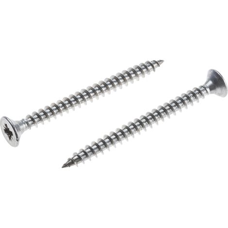 Vis à bois, 6mm, tête Fraisée 70mm, en Acier Inoxydable A2 304 ( Prix pour Boîte de 50 )