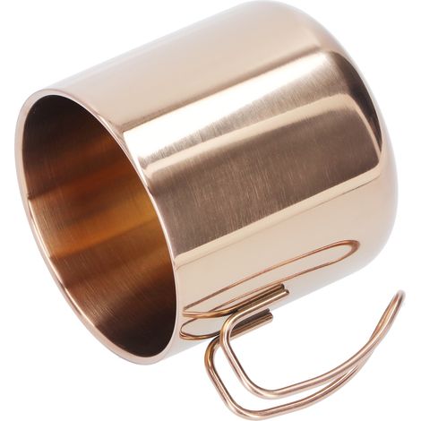 400-ml-Kaffeebecher aus Edelstahl 304, tragbarer Teebecher für Bar, Zuhause und Büro, ohne Deckel, Roségold (1/5)