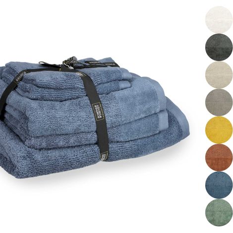 SCHÖNER WOHNEN Handtuch Set SENSE - 1 Stück 50x100 cm, Blau