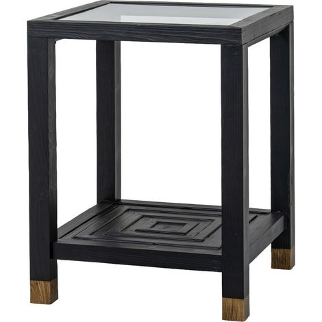 Lennox Side Table - Wood - L50 x W50 x H65 cm - Black