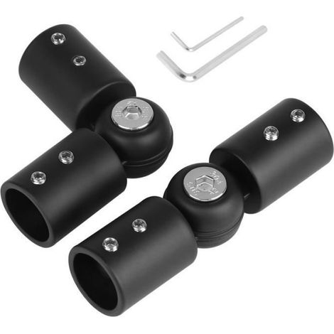 Connecteur Angle Tringle Rideau 19mm Lot de 2 - 2 pièces, inox, 19mm - connecteur tringle rideau coude 90-180 degres flexib Lumiryn (1/5)