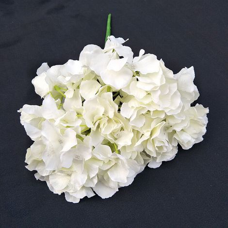 SABIR Hortensias Artificiels avec Tiges,Hortensia en Soie Réaliste Faux Fleurs pour Mariage Maison Bureau Fête Café Décoration, Pièce maîtresse(Blanc) (1/5)
