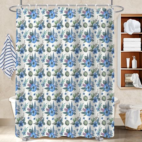 Rideau de bain 180x180 tissu respirant rideau étanche pour délimiter l’espace dans une salle de bain ouverte (1/5)