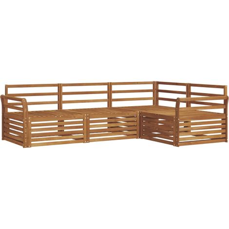Conjunto de sofás de exterior 4 pcs Natural vidaXL (1/5)