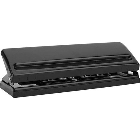 Perforatrice regolabile a 6 fori con leva, taglierina per carta da ufficio con base antiscivolo, per formati A5, A6 e B7. (1/5)