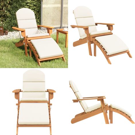 Chaise de jardin Adirondack et repose-pieds bois massif acacia - Chaises De Jardin - Chaises Adirondack - Mobilier De Jardin - Chaise Longue - Bois D'acacia - Home & Living (1/5)