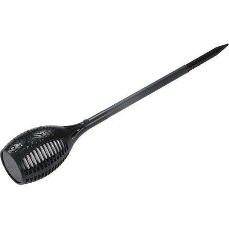 Lumière solaire jardin 96 LED flamme, éclairage extérieur décoratif avec détecteur de mouvement, piquet de sol pour jardin, torche LED ronde, batterie intégrée incluse. (1/5)