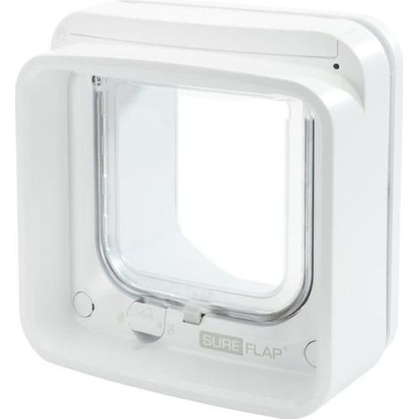 SUREFLAP Chatiere a Puce électronique Connecté - Blanc - 142 mm x 120 mm (Livré sans le Hub) (1/4)