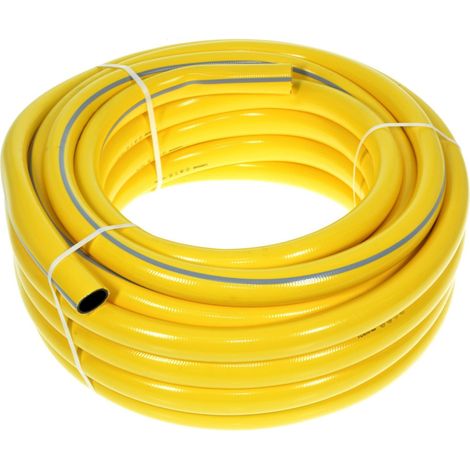 Trade Shop - Rollo De Manguera De Riego De 3 Capas Red De Agua Amarillo Euro -     -1" - 25 Metros  - (1/3)
