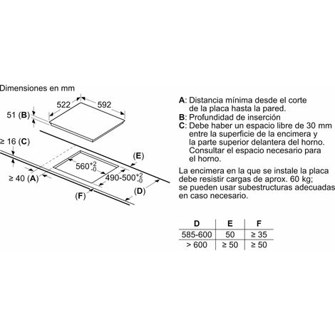 Balay 3EB864EN - Vitroceramica Induccion 3 Zonas Coccion Ancho 60 Cm (1/5)