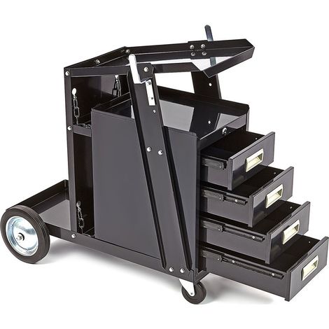 CARRO PARA MAQUINA DE SOLDAR TIG.PLASMA,MIG CON SOPORTE PARA BOMBONA DE GAS PARA SOLDADURA 45KG de 4 cajones (1/5)