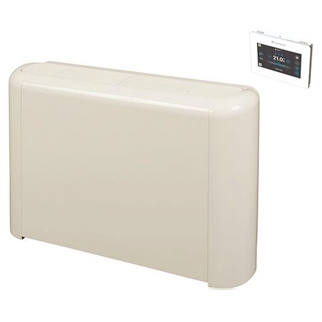 Daikin-Standgebläsekonvektor mit Fan Coil FWV10DTN-Gehäuse mit FWTOUCHW White Touch-Bedienfeld und FWECSAP-Leistungsplatine, 2-Rohr-Version, Max. Kühlleistung 7,78 kW – Max. Heizleistung 8,37 kW