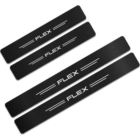 (Pour Flex) 4 autocollants de seuil de porte en carbone pour Ford C-MAX,Expedition,Fiesta,Figo,Flex,Galaxy,Ka,Ranger,S-MAX et Transit Accessoires (1/3)