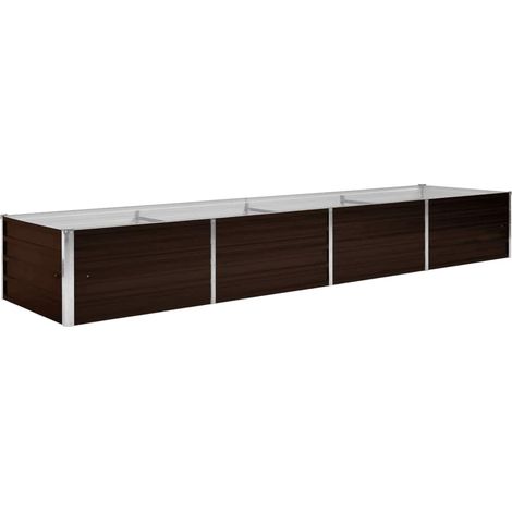 Garten-Hochbeet Braun 320 x 80 x 45 cm Verzinkter Stahl vidaXL