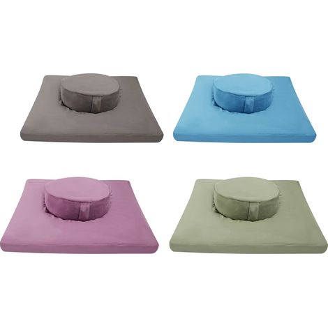 Ensemble de coussins de méditation, matériaux durables, design moderne, Bleu (1/2)