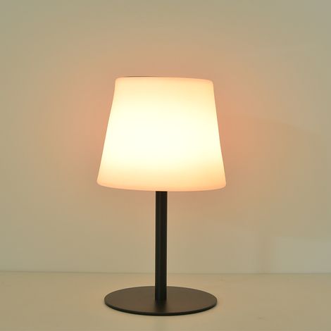 Lampe de table LED sans fil, RVB avec télécommande (chargement régulier), idéale pour la décoration de table de la maison, du jardin ou de l'hôtel (noir) (1/5)