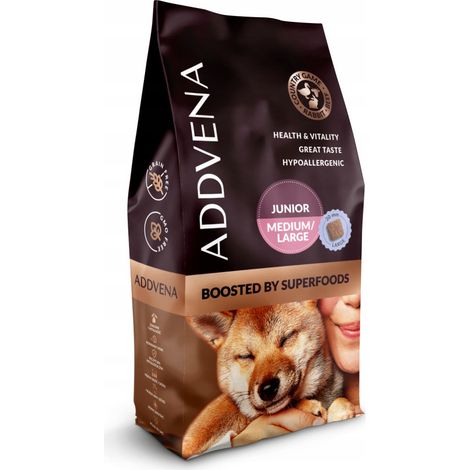 Croquettes pour chien ADDVENA BOOSTED BY SUPERFOODS Junior Large 10 kg (1/3)
