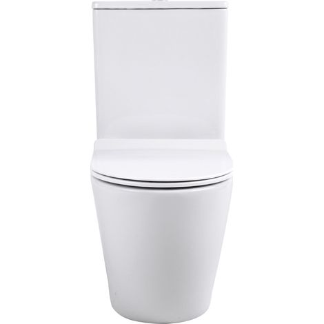 PixL WC à poser sans bride + abattant SoftClose + réservoir de chasse, alimentation par le bas, blanc brillant (CEPX030RREXVPBI)