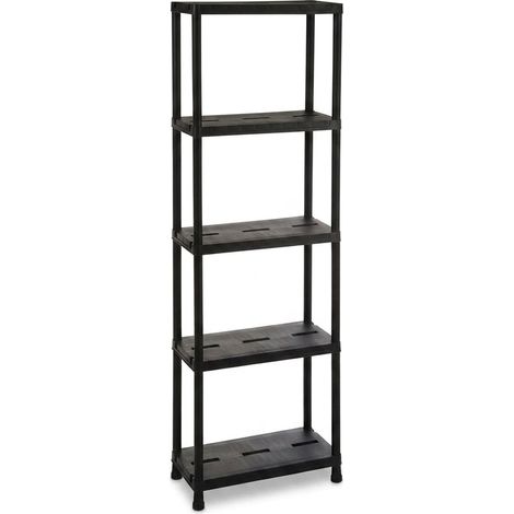 Scaffalatura Salvaspazio Ripiani Modulari Nero Casa Garage Modello Unit Pro 180x30x60 (1/5)