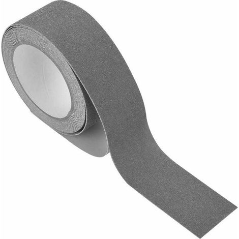 Ruban adhésif anti-glisse PVC gris 5 m x 5 cm, bande de sécurité pour escaliers, marches, sols et décoration intérieure (1/5)