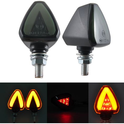 Pièces de modification universelles pour motos : clignotants LED, clignotants triangulaires, feux de position et feux de virage (1/5)