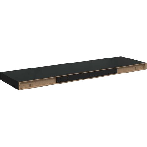 vidaXL Scaffali a Parete 2 pz Neri 80x23,5x3,8 cm in MDF