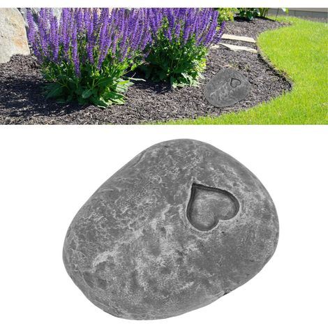 Placa conmemorativa personalizable para mascotas, lápida personalizada para mascotas, imitación de piedra artificial, gris. (1/5)