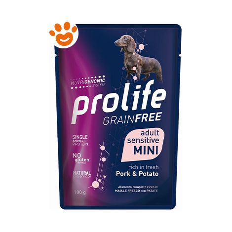 PROLIFE DOG 100gr Grain Free Sensitive Adult Mini Maiale e Patate