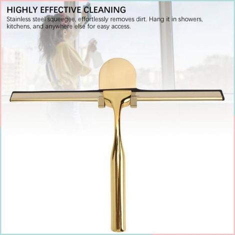 Raclette - Acier Inoxydable - Pour Douche Fenêtre Miroir Carrelage - 1 Pièce (1/5)