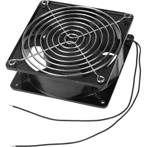 Axial fan for chimney box, insertable, high temperature, metal blades, silent, universal, 120 x 120 x 38 mm (1/4)