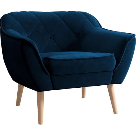Sillón Glenview 108, Kronos 09, 75x80x74cm, Tapiz, Patas: Madera, 0 (1/5)