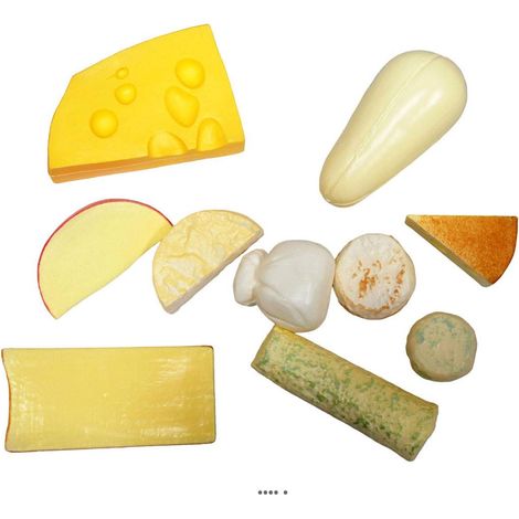 Lot de 10 fromages artificiels &ndash Faux fromages réalistes en plastique Artificielles.com (1/3)