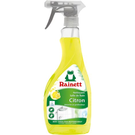 Spray Nettoyant Spécial Salle de Bain - Élimine Les Traces - Haute Efficacité Anti-Calcaire - Spray Eco-Conçu - Flacon 100% Recyclé & Recyclable - Ecolabel - Citron - 500 ml (1/5)
