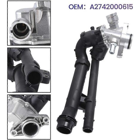 Ensemble thermostat de liquide de refroidissement en aluminium hg, compatible avec Q50 Q60 Metris 2016-2019 A2742000615 2742003300 (1/5)