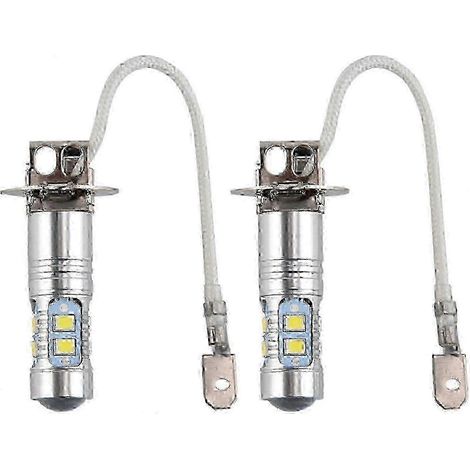 Stück superhelle weiße H3-LED-Nebelscheinwerferlampen, 12V-24V DC Scheinwerfer-Umrüstsatz