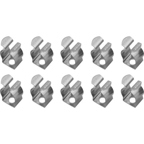 Organisateur de rangement pour garage, lot de 10, avec ressorts, balais, râteaux, pinces en acier inoxydable 304, support d'outils robuste pour pelles, crochets muraux (12 mm)