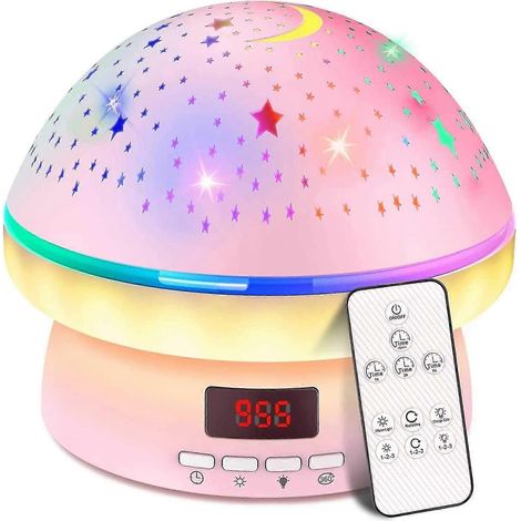 Jouet pour filles de 3 à 8 ans, veilleuse projecteur d'étoiles rotative avec minuterie, lumières scintillantes pour enfants de 2 à 9 ans (1/5)