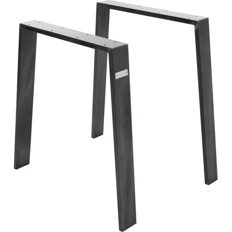 ML-Design Set di 2 Gambe per Tavolo Loft 75 x 72 cm in Acciaio Verniciato a Polvere Industriale Vintage Profilo 8x2 cm Telaio per Tavolo da Pranzo/Scrivania Fai da Te Mobili Base Design Industriale