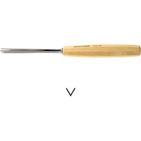 Gouge à sculpter droite Profil Pfeil PF12-12 (Coupe en V à 60°)
