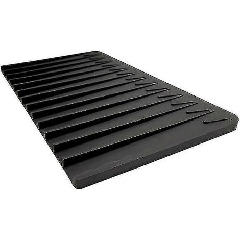 Tapis d'égouttage en silicone grand format (32,5 x 20 cm), résistant à la chaleur, pour la vaisselle et le plan de travail. (1/5)