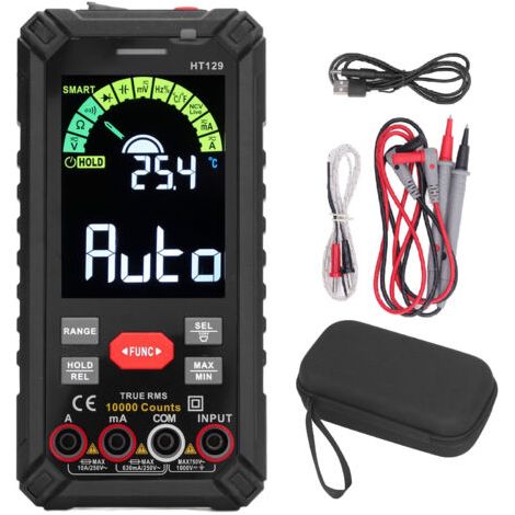 Multimètre numérique intelligent, haute précision, grand écran d'affichage, Ohm Volt Amp, testeur multiple (1/5)