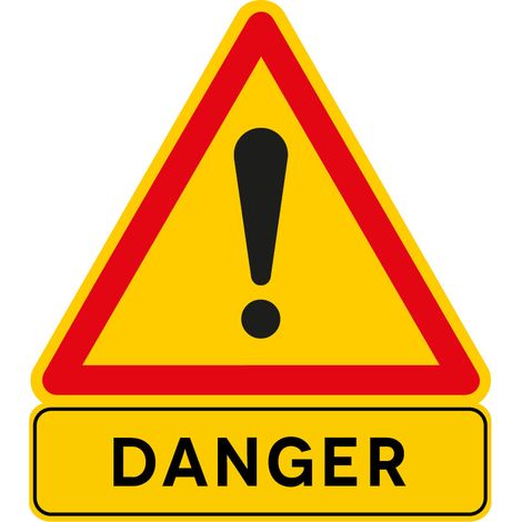 Signalisation de Travaux Temporaires Panneaux de Travaux Temporaires. Danger Chantier Temporaire - Attention danger - Panneau rétroréfléchissant