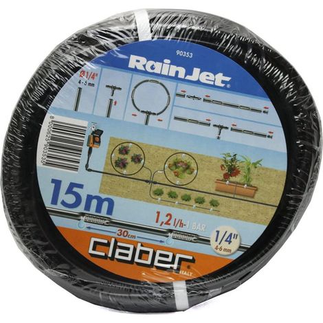 CLABER 90353 TUBO GOCCIOLANTE 1/4" Mt.15 IRRIGAZIONE A GOCCIA GIARDINO BALCONE (1/3)