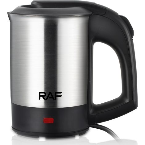 Mini bouilloire électrique 1000 W 0,5 L en acier inoxydable avec mise hors tension automatique pour le thé et le café, chaudière à eau portable de voyage, hôtel, chauffage rapide (1/5)