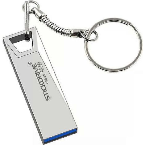 Clé USB 3.0 Mini en métal 64 Go - Haute vitesse, Gris argenté (1/5)