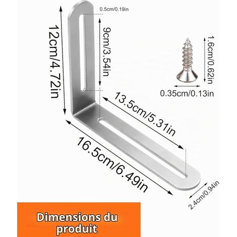 Mounting Bracket Right Angle Bracket L-Shaped Bracket 90 Degree Steel Corner Bracket