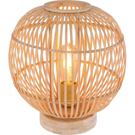 Globo - tischlampe - Hildegard - natürlich - bambus - Ø 30cm - (1/4)