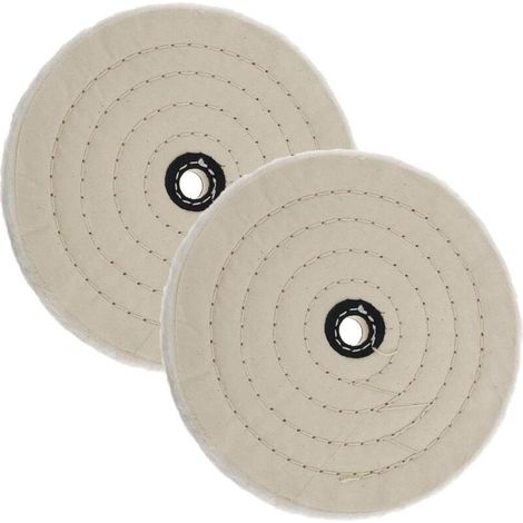 CSPARKV 2 Disques de Polissage en Coton Spirale de 180mm, Avec Trou D'axe , pour Outils de Ponçage de Table (1/4)