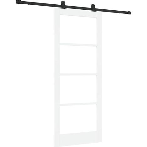 Maison Exclusive - Schiebetür ORKDAL Weiß und Schwarz 83 x 202 cm
